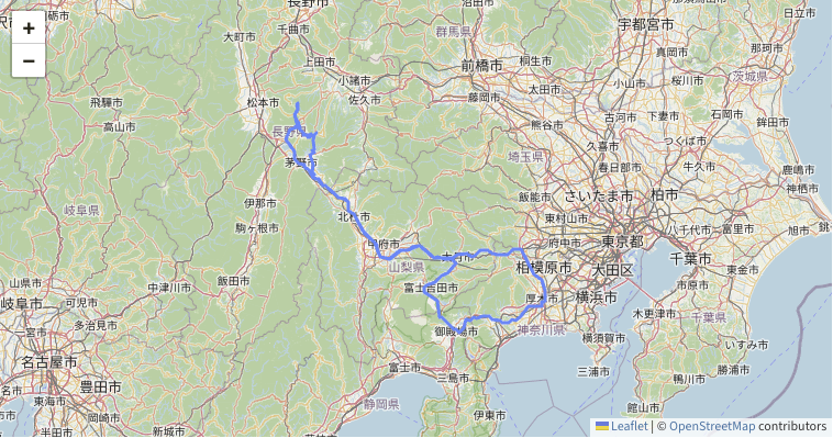 走行経路 475km