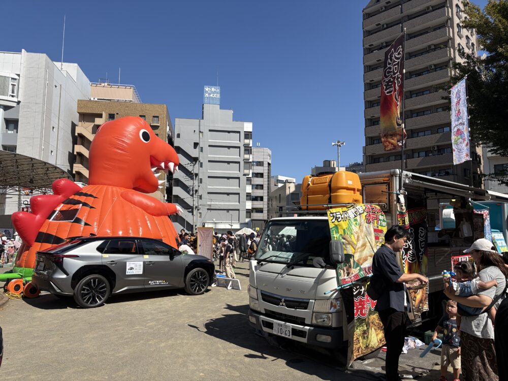 ちびっ子向けの遊具も